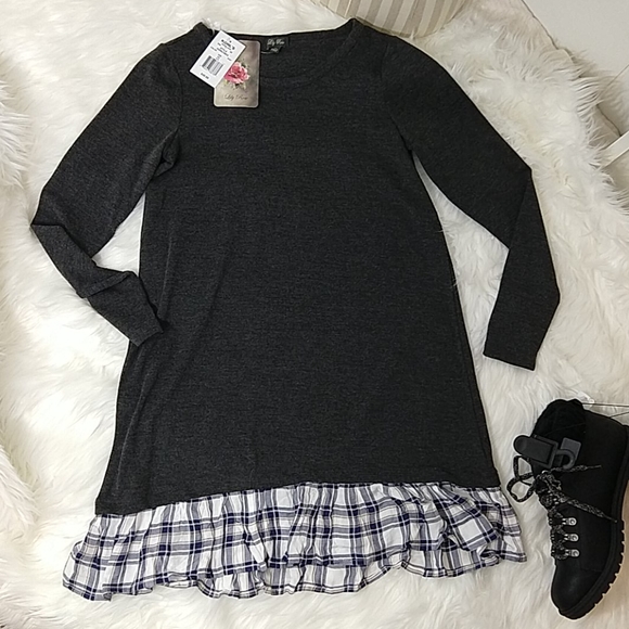 Lily Rose long sleeve gray sweater top sz XS - Picture 4 of 8